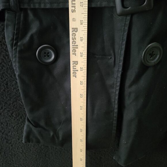 Tommy Hilfiger Long Sleeve One Button Black Trench Coat Size XS/1P Womens - Picture 4 of 12